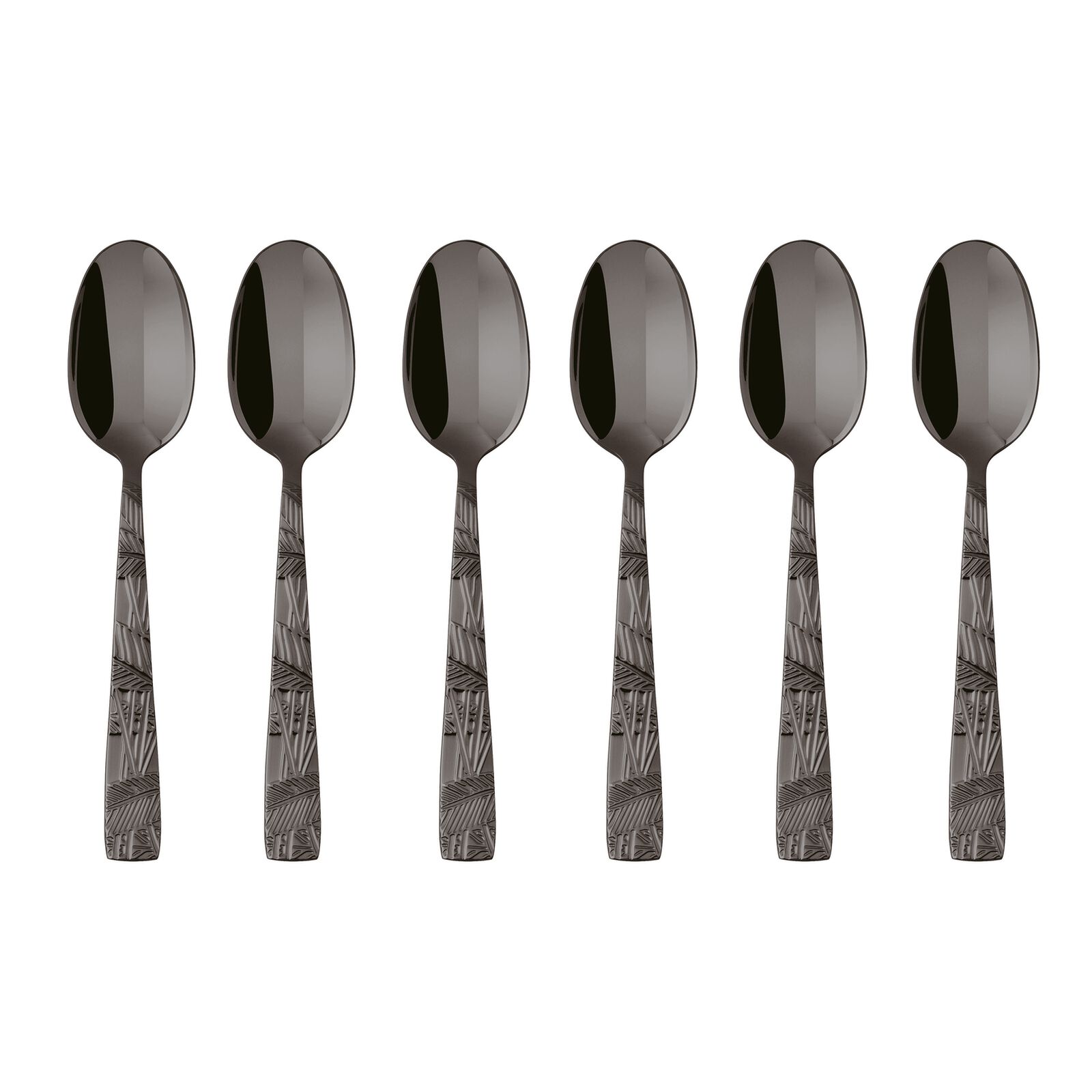 Sambonet Jungle Abstract Foliage Espresso Spoons, Set of 6